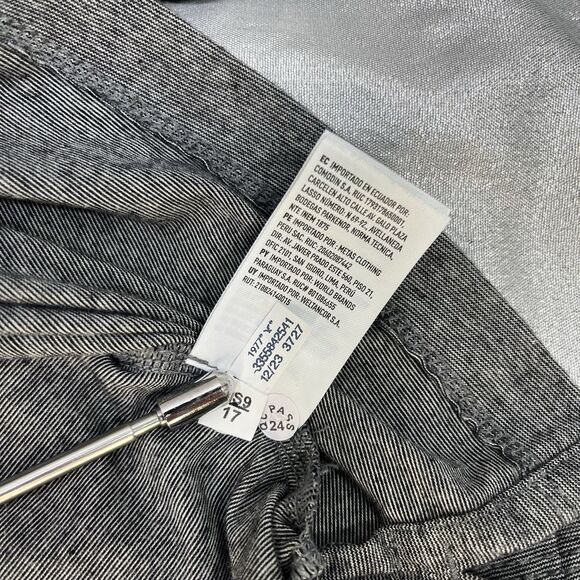 American Eagle Dark Gray Collar Shirt Super Soft Standard Fit Men's Size Medium - Picture 8 of 8